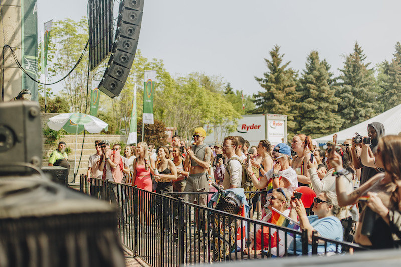 front of the festival stage