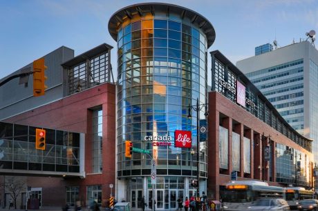 Exterior front of the Canada Life Centre